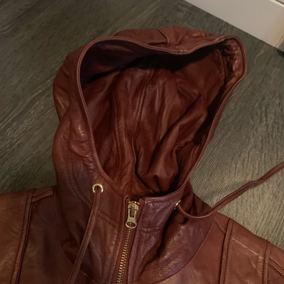 Camel Lambskin Leather Jacket - Picture 6 of 7